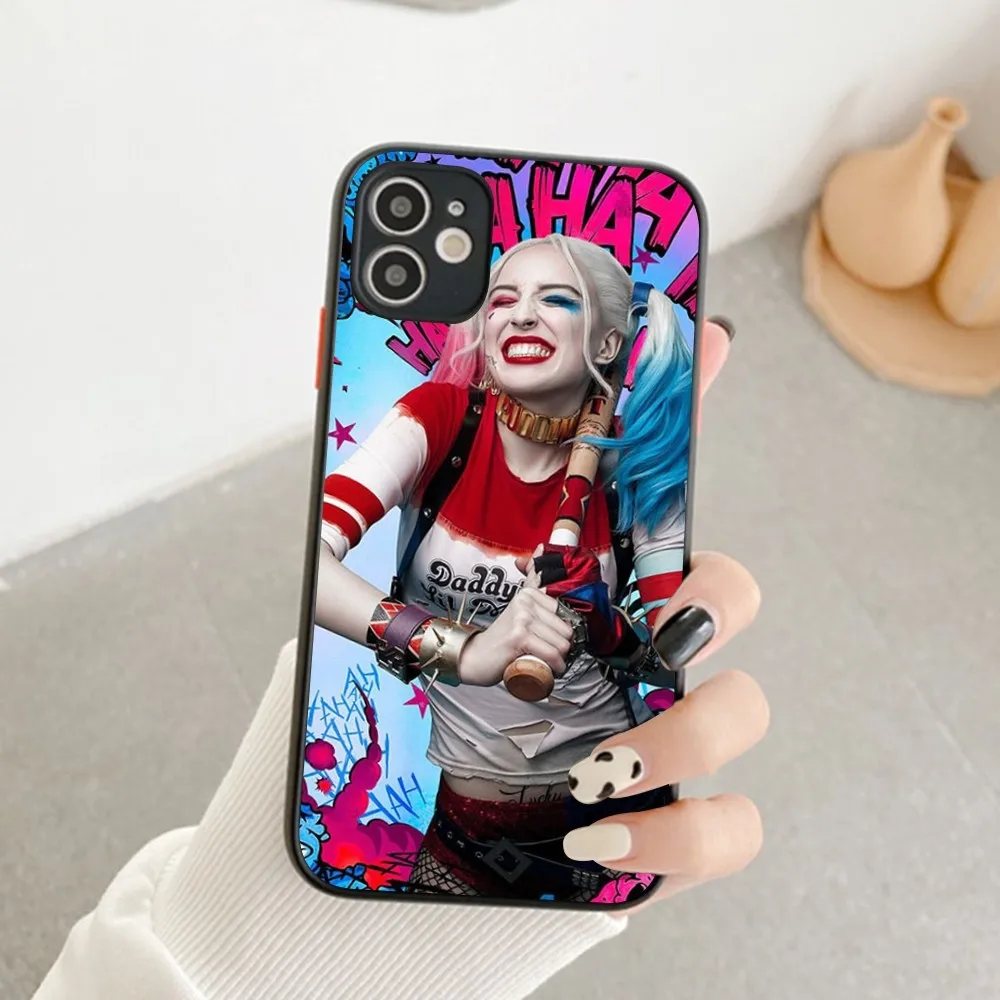 Little Ugly Girl H-Harley Q-Quinn Phone Case For IPhone 14 11 12 13 Mini Pro Max 8 7 Plus X XR XS MAX Translucent Matte Cover