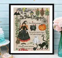 Happy Halloween 39-45 embroidery kits, cross stitch kits,cotton frabric DIY homefun embroidery Shop1