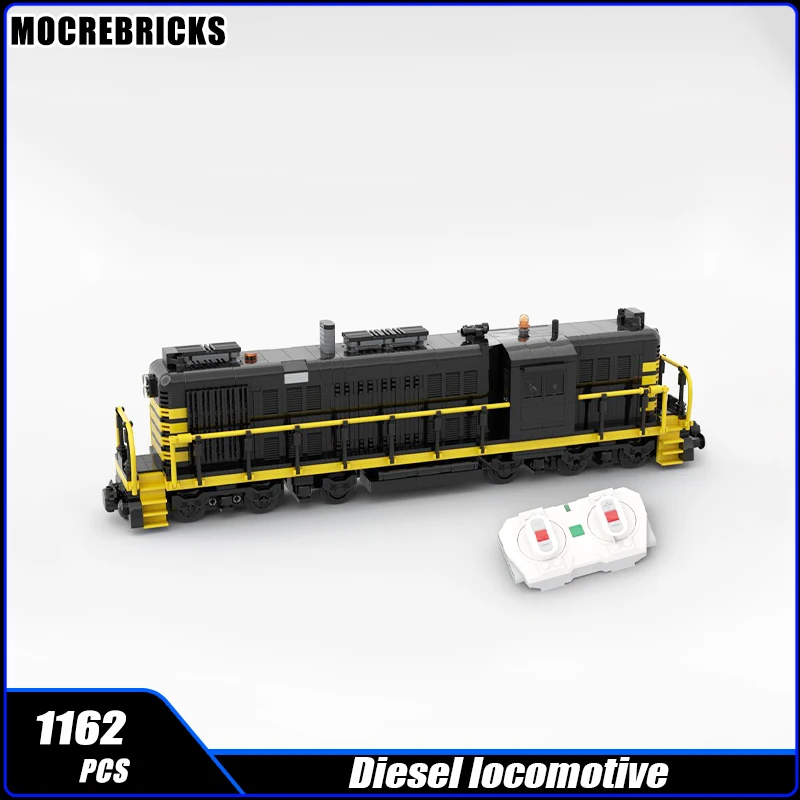 MOC-142633City  Construction Alaska Railroad ALCO MRS-1 Diesel Iocomotive Building Block Assembly Model Brick Toy Gifts