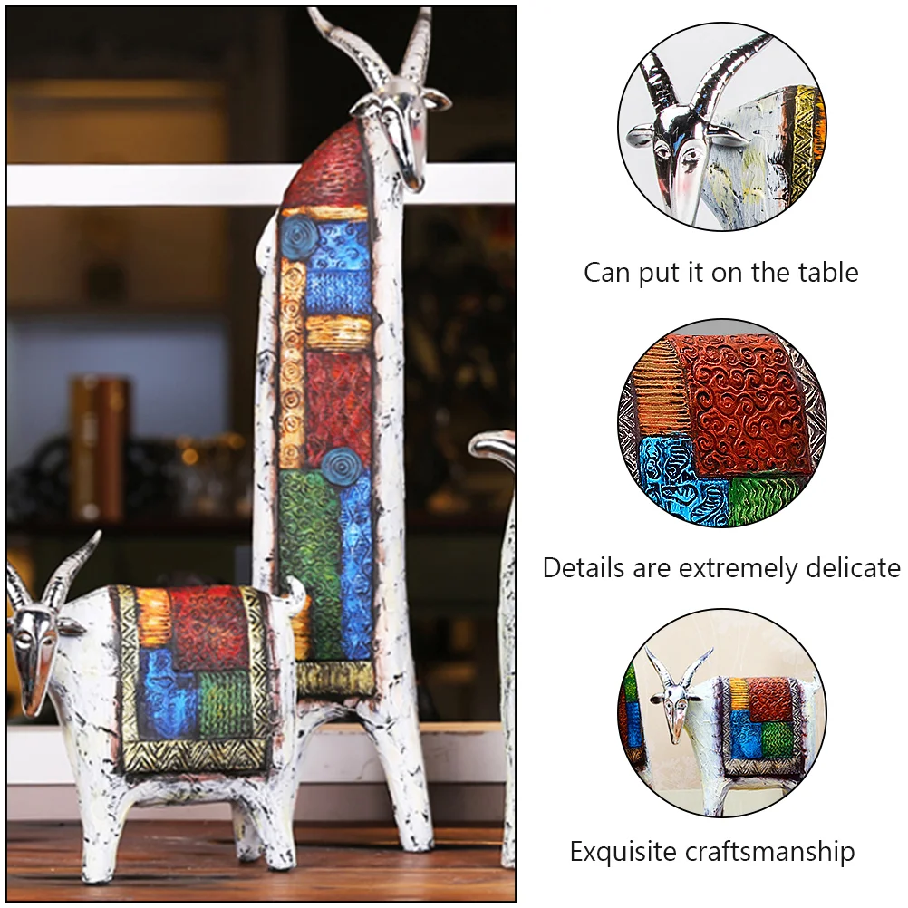 Outdoor Toys Creative Crafts Animal Shape Ornament Decor Resin Sculpture Desktop Sheep Home