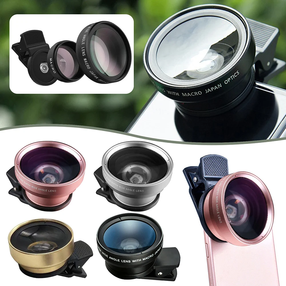 Universal Clip-On Phone Lens 2 In 1 Clip-on Lens Kit For Vlogging