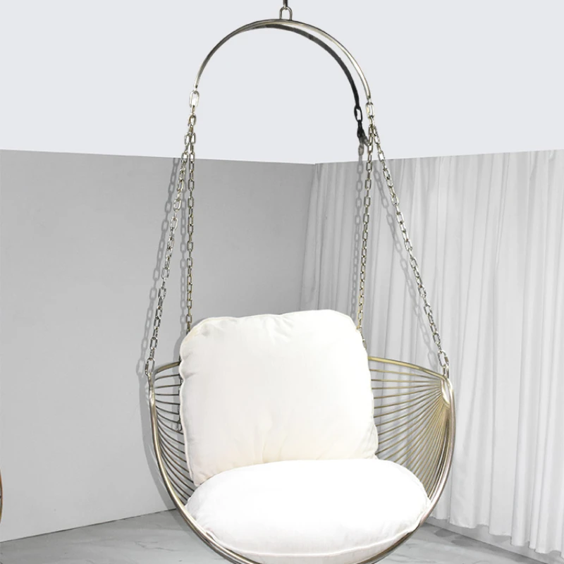 

Thousand hanging chairs indoor balcony household stainless steel small apartment cradle chair courtyard crane