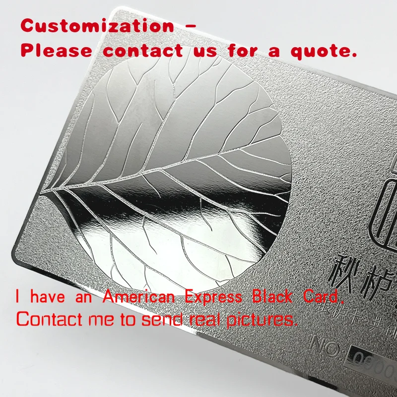 

custom.Customizable RFID Metal NFC Business Card 13.56MHz Membership Payment & Hotel Applications