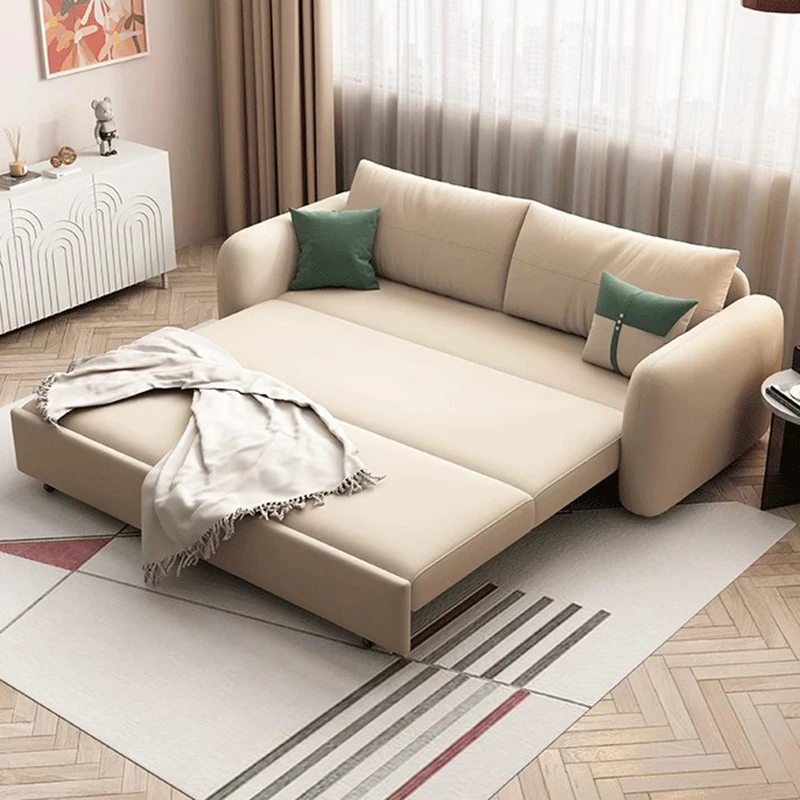 Multifunction Electric Sofa Bed Modern Originality Design PU Leather Reclining Sofas Futon Foldable Furniture Divano Letto FYRS image 3