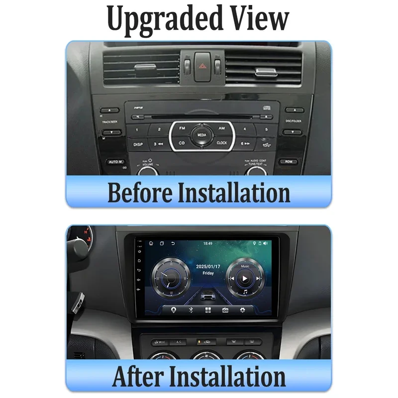 Car Radio Player For Mazda 6 GH 2007 2008 2009 2010 2011 2012 GPS Navigation Android Auto 8 Core Touch Screen RDS 5G Wifi DSP