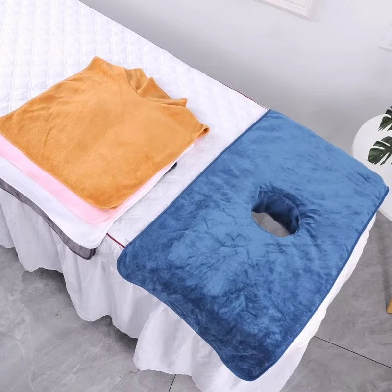 Thickened Beauty SPA Massage Table Planking Face Towel With Hole For Hospital Hotel Beauty Salon 40x80cm
