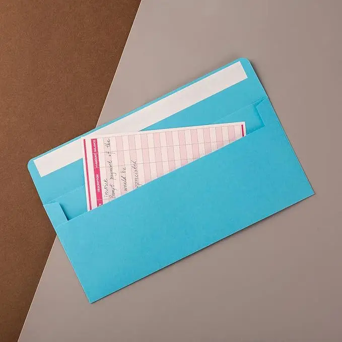 50 teile/los Bunte Umschlag 110g Kraft Papier Postkarten für Hochzeit Einladung 105X241mm Umschläge Liefert Schreibwaren Lagerung