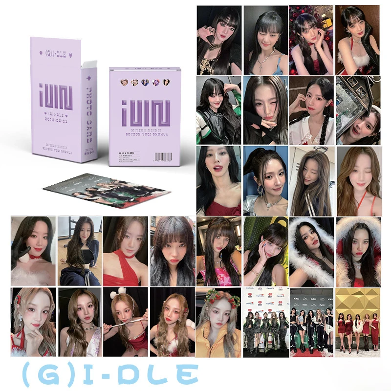 

50Pcs/Box Kpop (G)I-DLE I FEEL Album Member Selfie Photo Laser Cards YUQI MINNIE Soyeon Miyeon Shuhua Postcards NEVERLAND Gifts