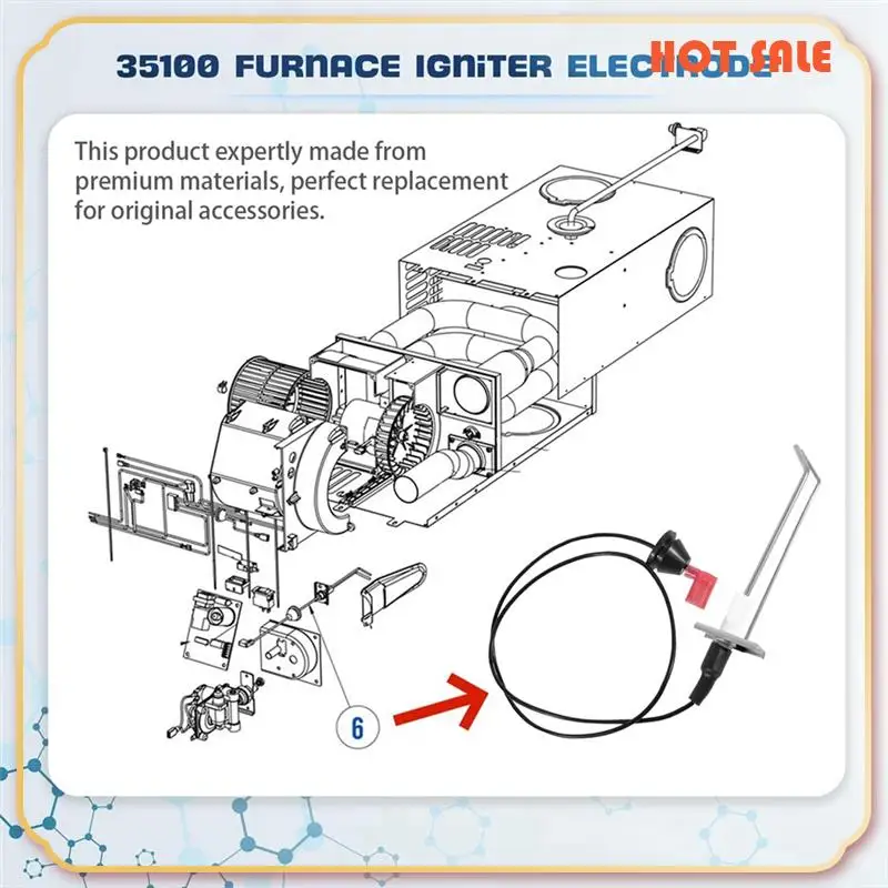 ABFA 35100 Furnace Electrode Kit-For Hydro Flame RV Furnace Electrode - For Atwood AFS,AFM,AFL,DFS,DFM, DFL