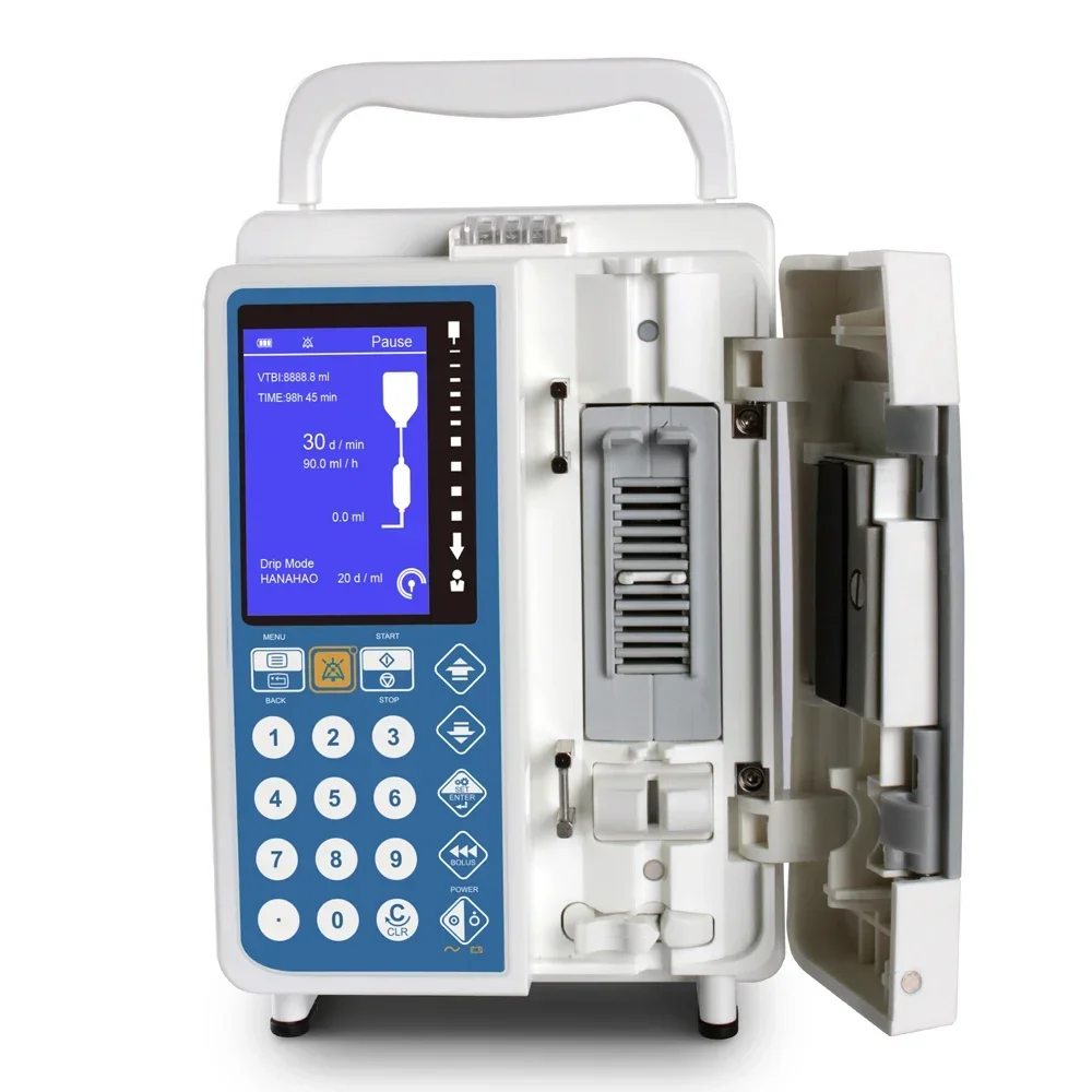 Warehouse in Mexico Veterinary Vet Infusion Pump ICU, CCU LCD Display Volumetric IV Fluid Syringe Pump (Human or Veterinary Use