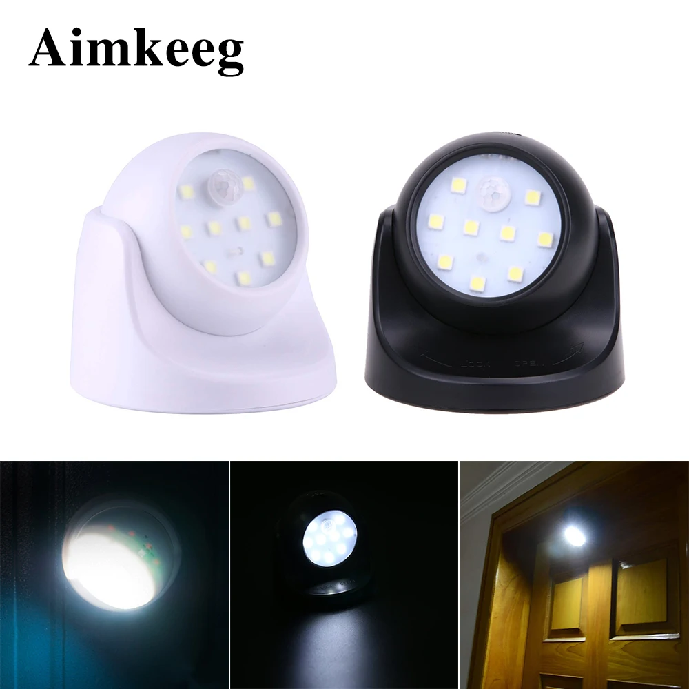 LED Wireless Motion Sensor Light 360Degree Rotation bedroom decor Night Light courtyard Wall decorative Lamp for Stairs lighting
