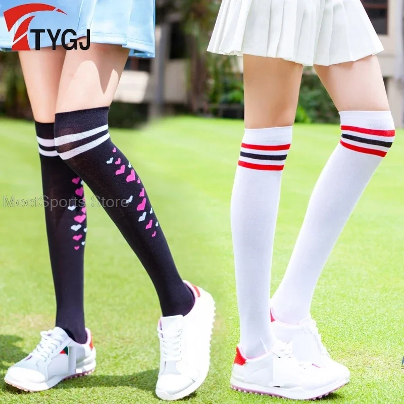 

Women Golf Socks Soft Breathable Thight Stocking Girl Ladies Sport Socks Over Knee High Stocking For Golf Tennis Fitness Cycling