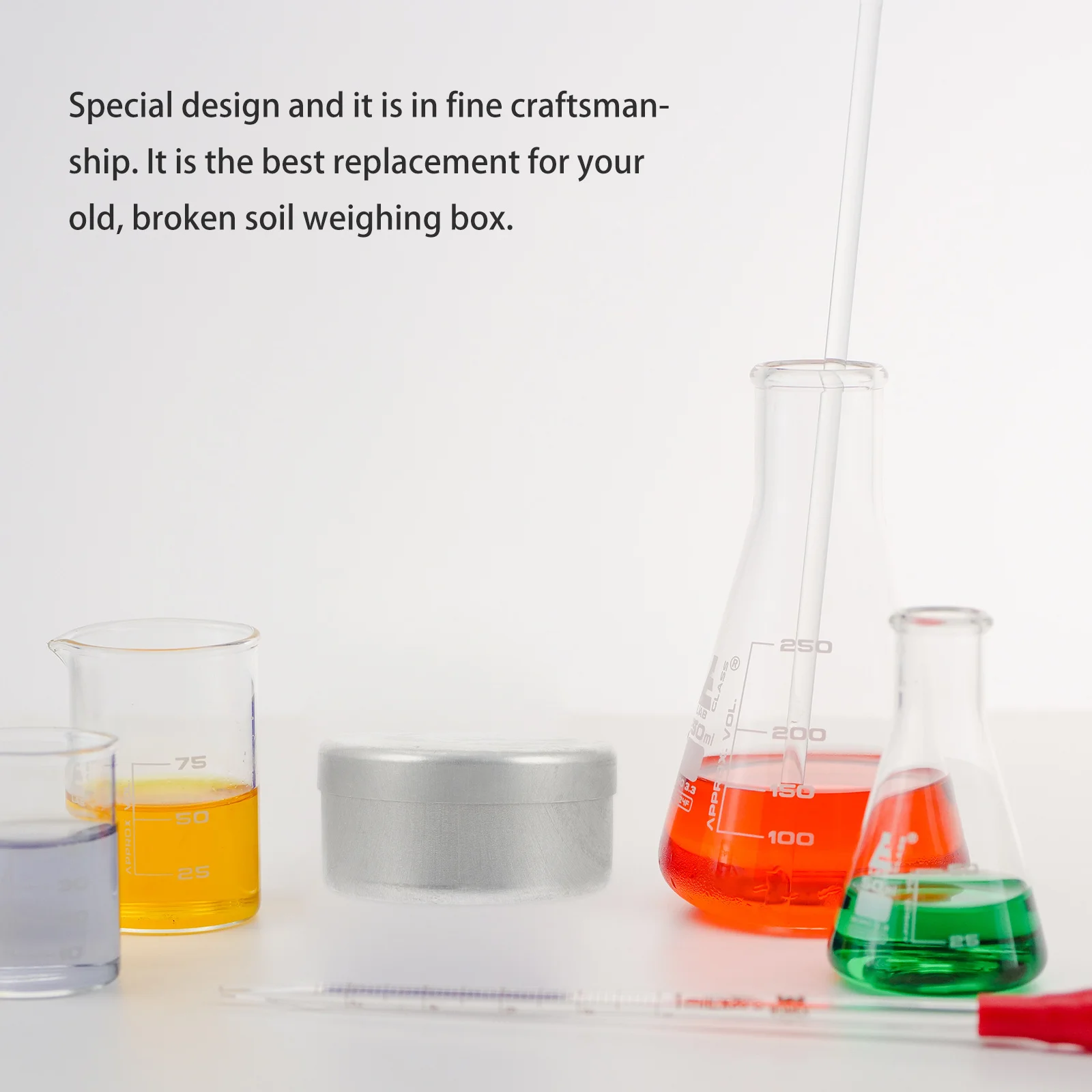 

3pcs Aluminum Weighing Boxes Soil Moisture Determination Instrument Lab Round Containers Chemistry Teaching Sampling Jars Soil