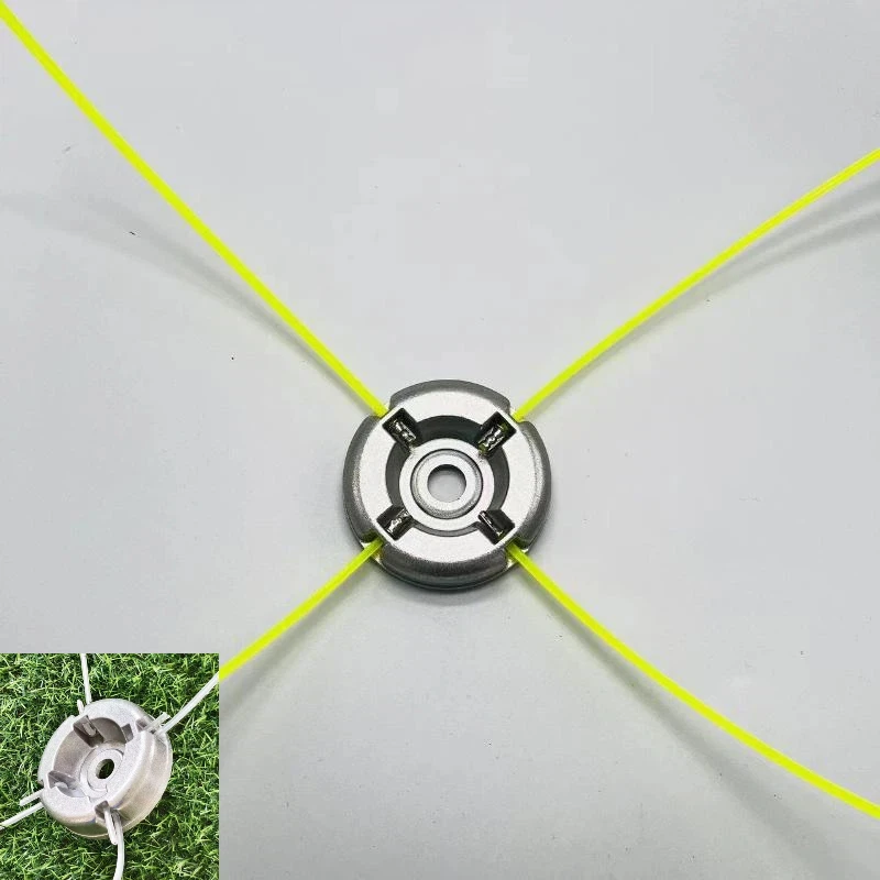 Cabezal de cortacésped Universal de aleación de aluminio con línea de corte de césped de nailon, piezas de repuesto para cortacésped