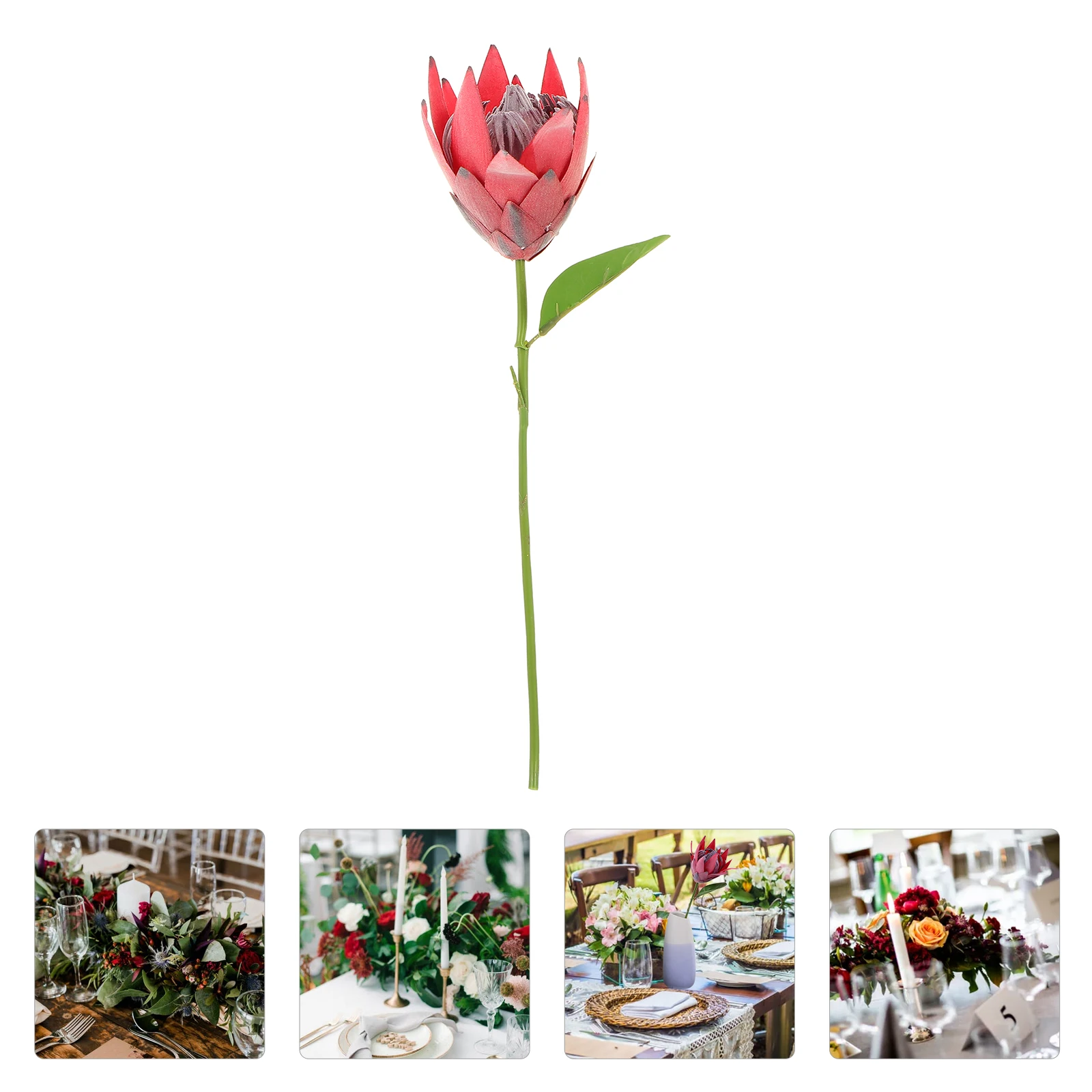 

Simulation Protea Flowers Faux Artificial Wedding Home Decoration Party Supplies Office Restaurant Fake Flower Adornment