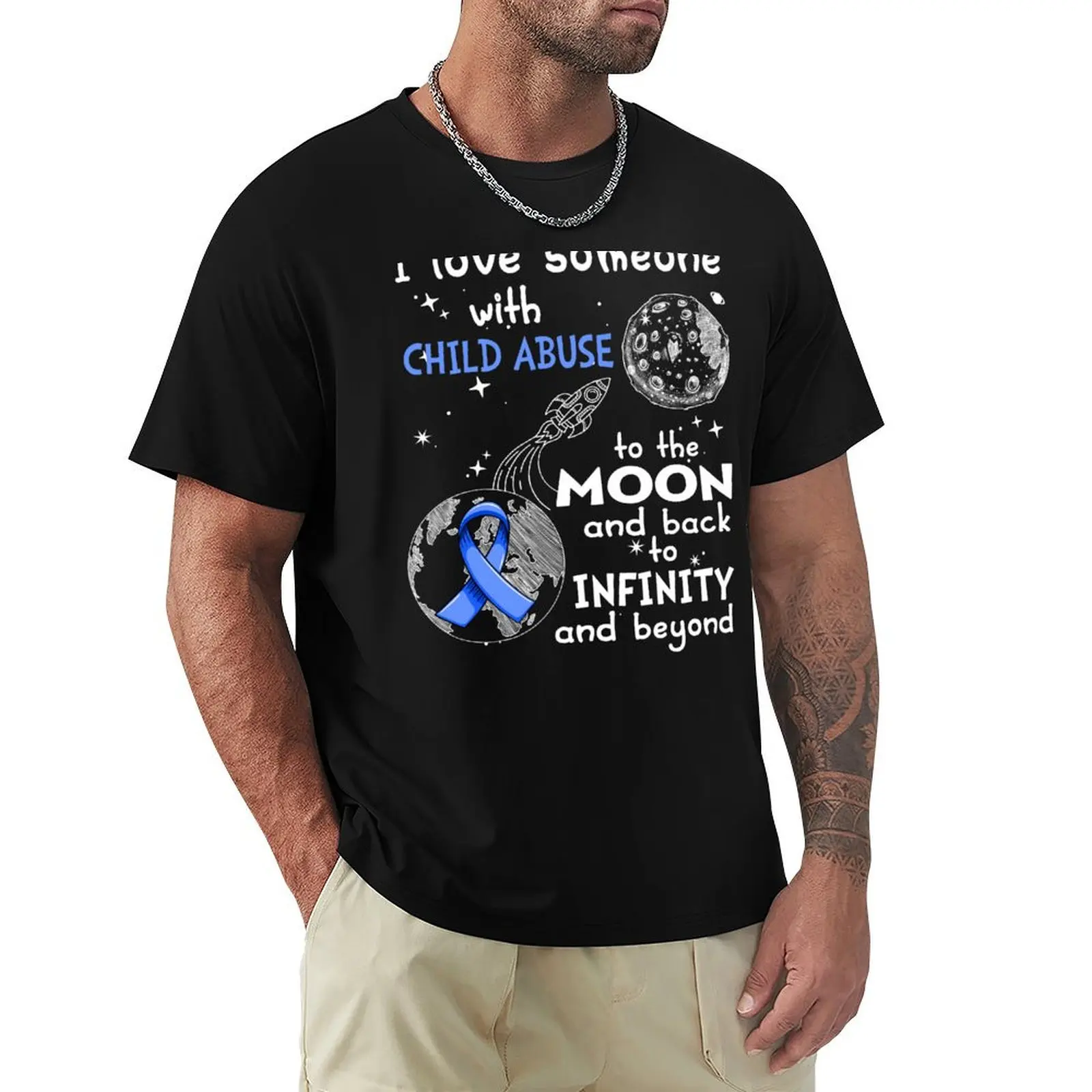 I Love Someone With Child Abuse To The Moon And Back T-Shirt boys animal print vintage t shirts t shirts for men graphic