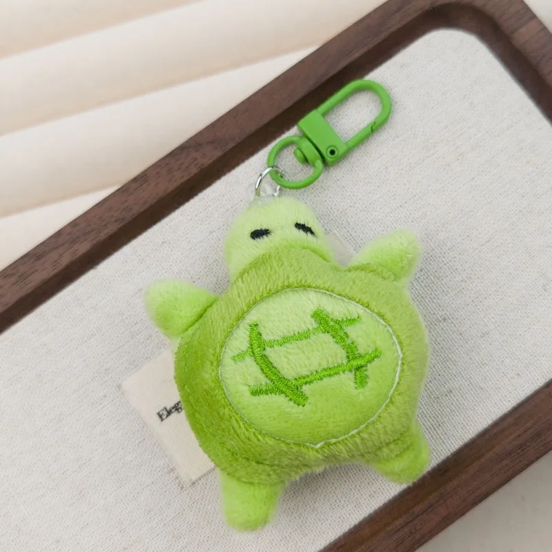 Chaveiro de pelúcia tartaruga criativa dos desenhos animados kawaii mini animal bolsa pingente bonito plushie boneca mochila decoração presentes de natal