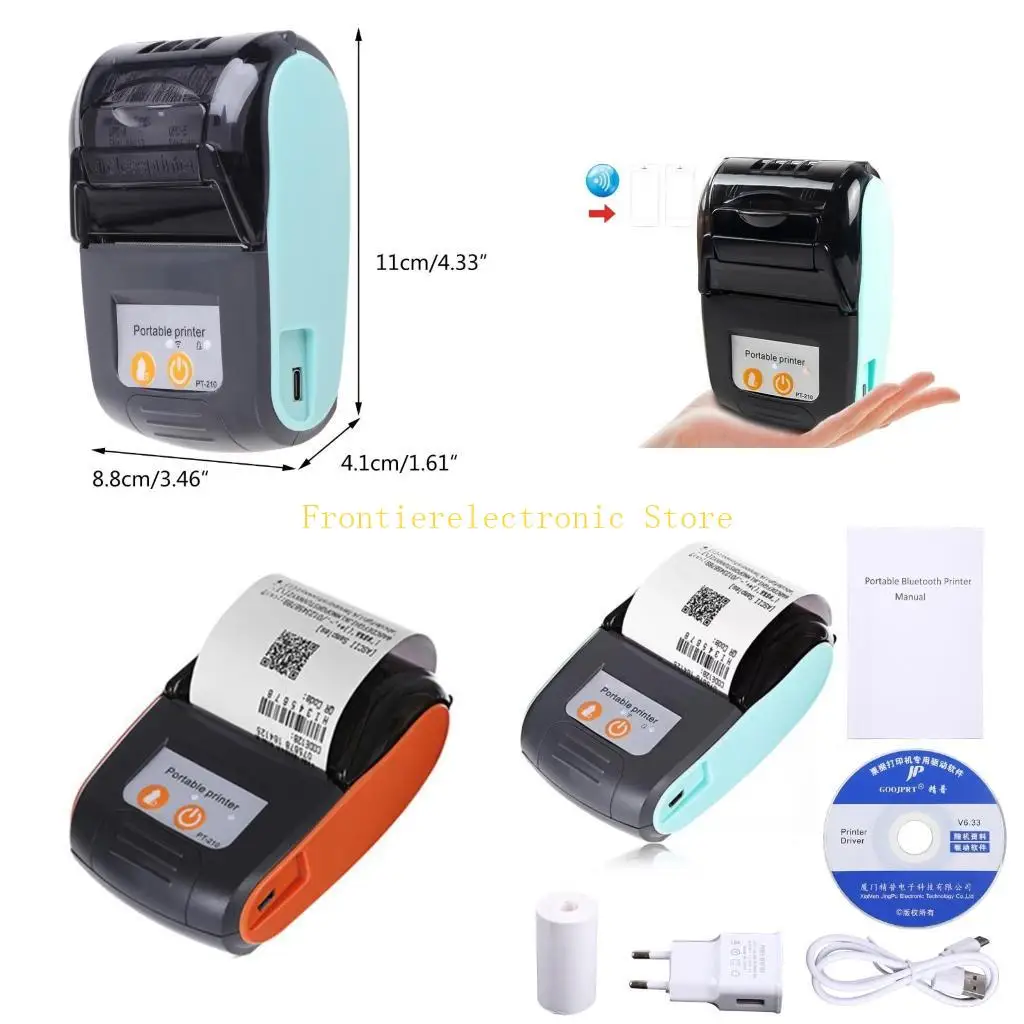 

G8DB Portable Thermal Printer Wireless Receipt POS Printer BLE4.0 for Windows Android