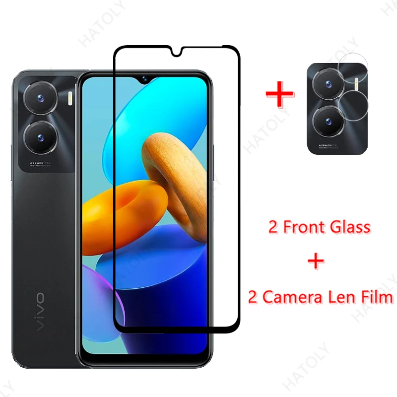 

ДЛЯ Vivo Y35 5G стекло для Vivo Y35 5G пленка из закаленного стекла защита для экрана телефона HD пленка для объектива камеры Vivo Y35 5G