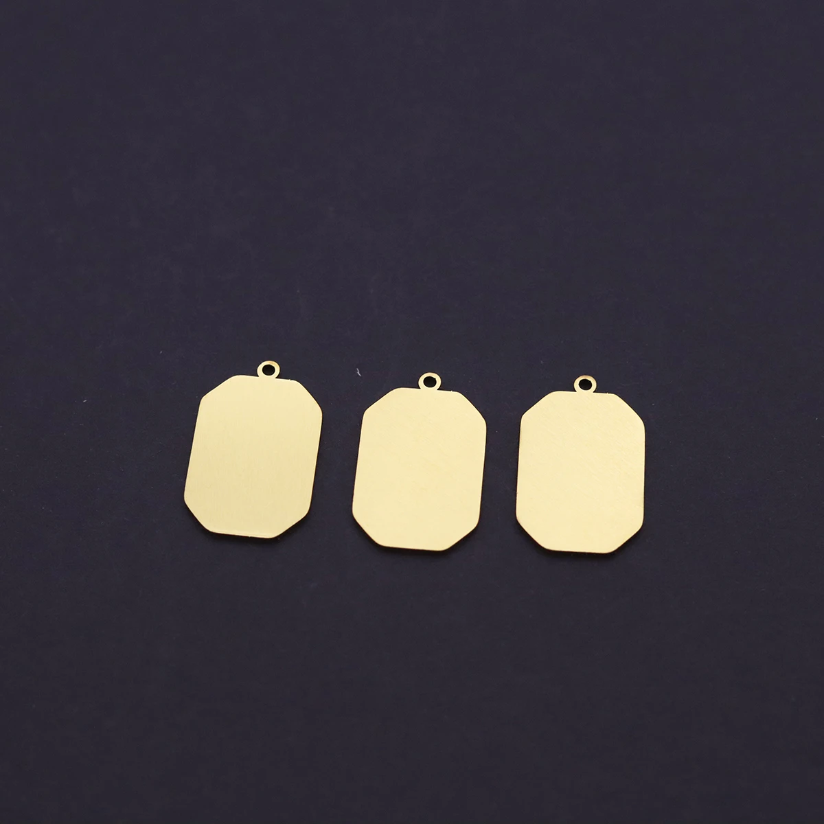 3pcs Geometric Stainless Steel Blank Octagonal Rectangle Tag Pendant Charms Fashion Jewelry Accessory Pendant diy Handcraft