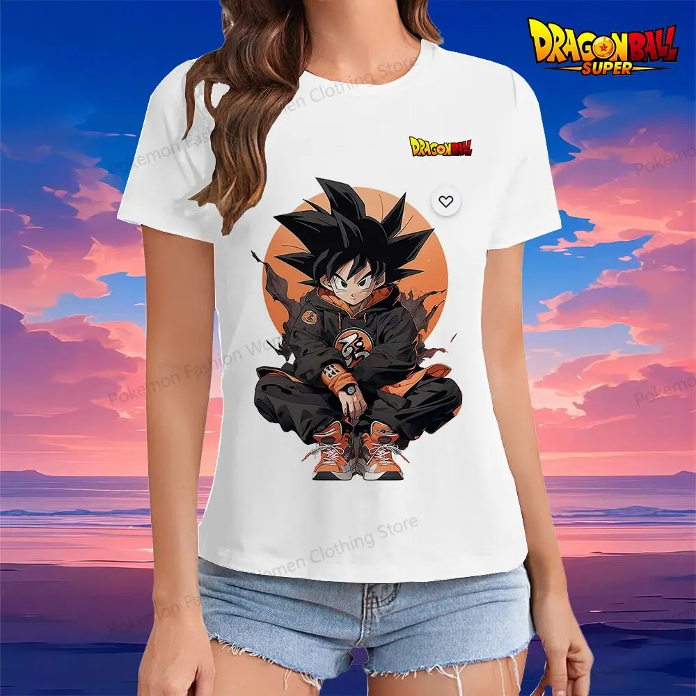 Kakarotto Women's T-Shirt Dragon Ball Short Sleeve Tee Kawaii Summer Woman Clothing Y2k XS-3XL Anime O Neck 2024 Tops T-shirts