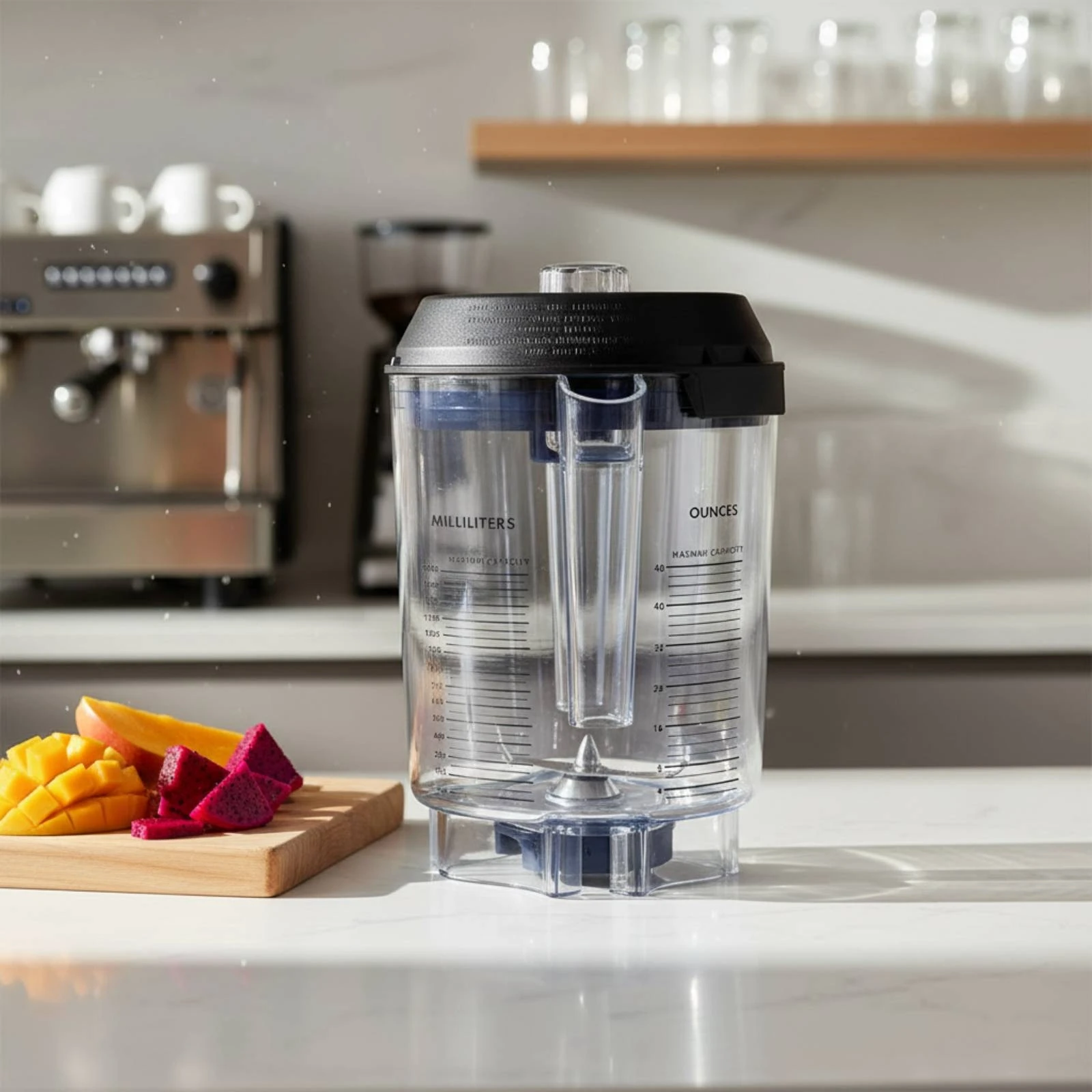 

Commercial Blender Jar Long-Lasting Replacement Blender Jar Kitchen Appliance Part Heavy-Duty Stainless Steel Blade