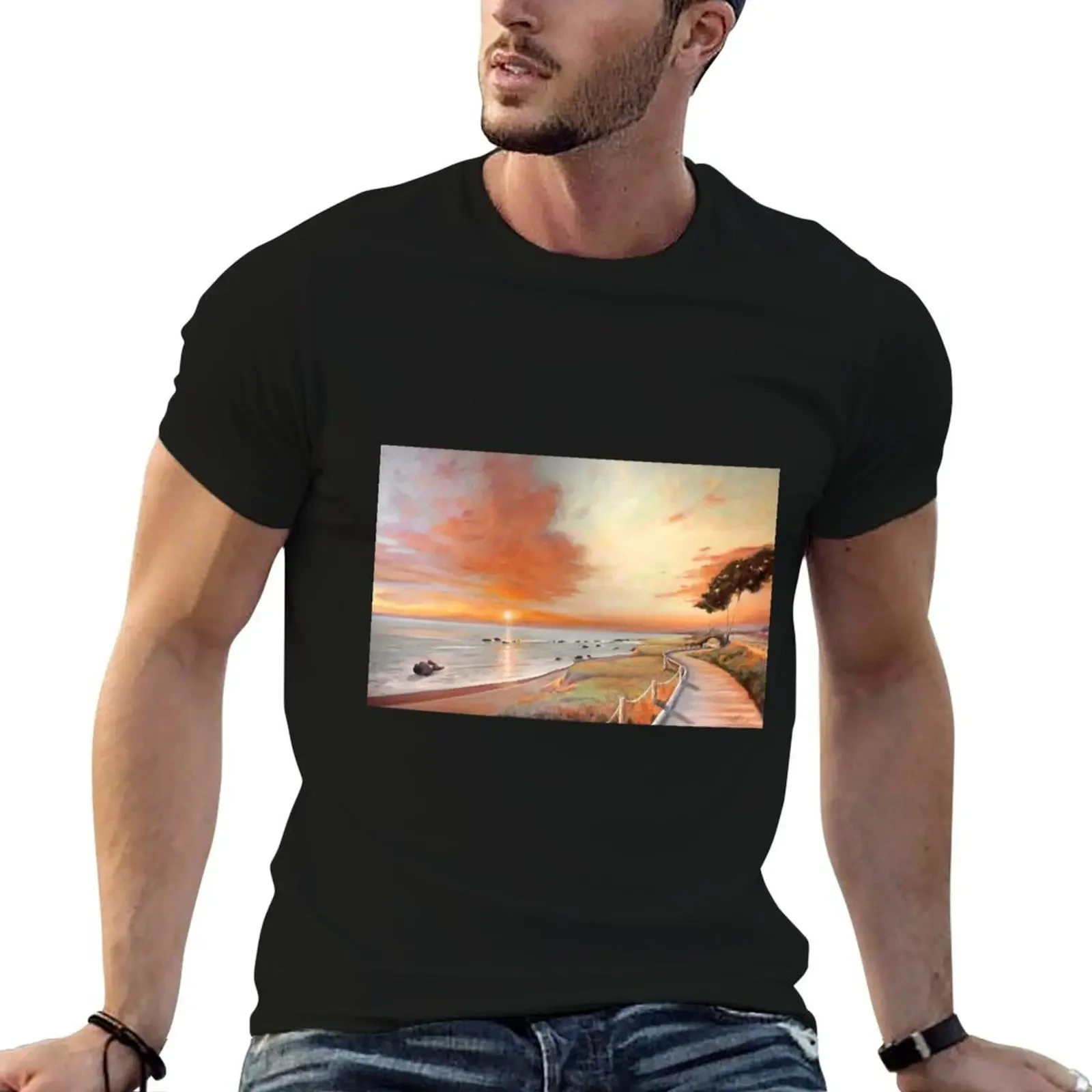 MOONSTONE CAMBRIA SUNSET T-Shirt custom t shirt graphic tee shirt Blouse oversized t shirts for men graphic