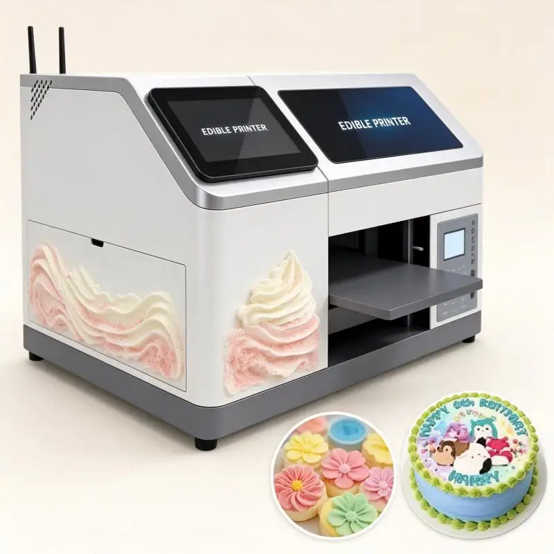 Digital Cake Printer Machine Edible Ink Full Color Image Printing Custom Cake Decoration Commercial Bakery