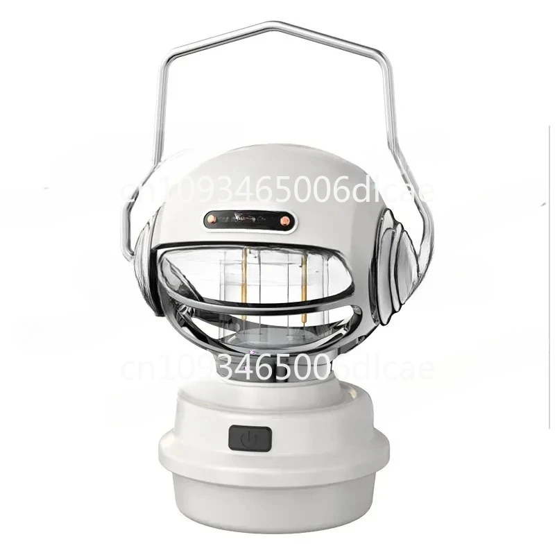 2024Cross-Border New Led Charging Camp Tent Camping Atmosphere Retro Camping Lantern Inspector Toprated Adjustable Lights