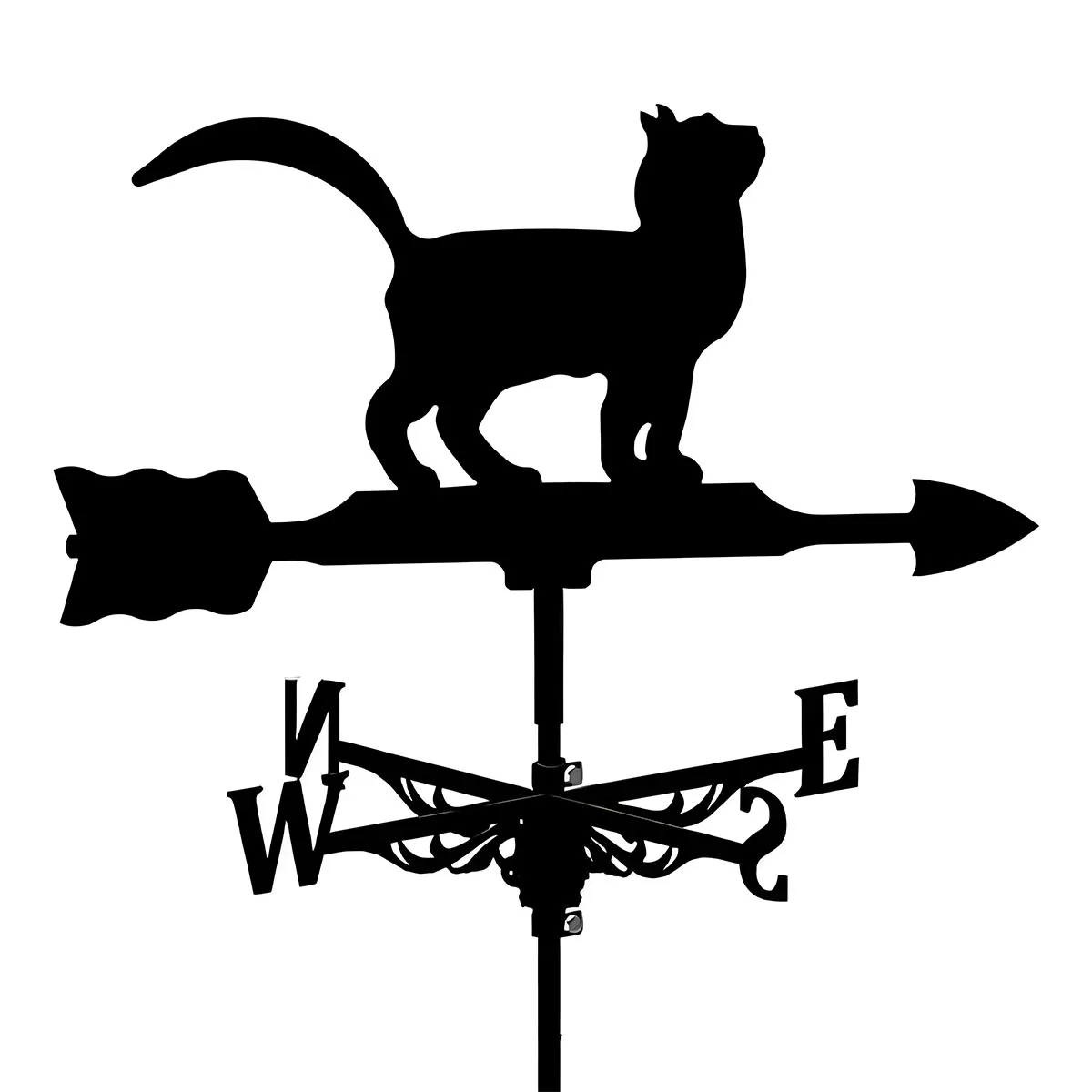 

Metal Wind Vanes, Black Weather Vane Signs for Garden Roof, Farmhouse, Barn Courtyard Shed Decoration, Wind Direction Indicator