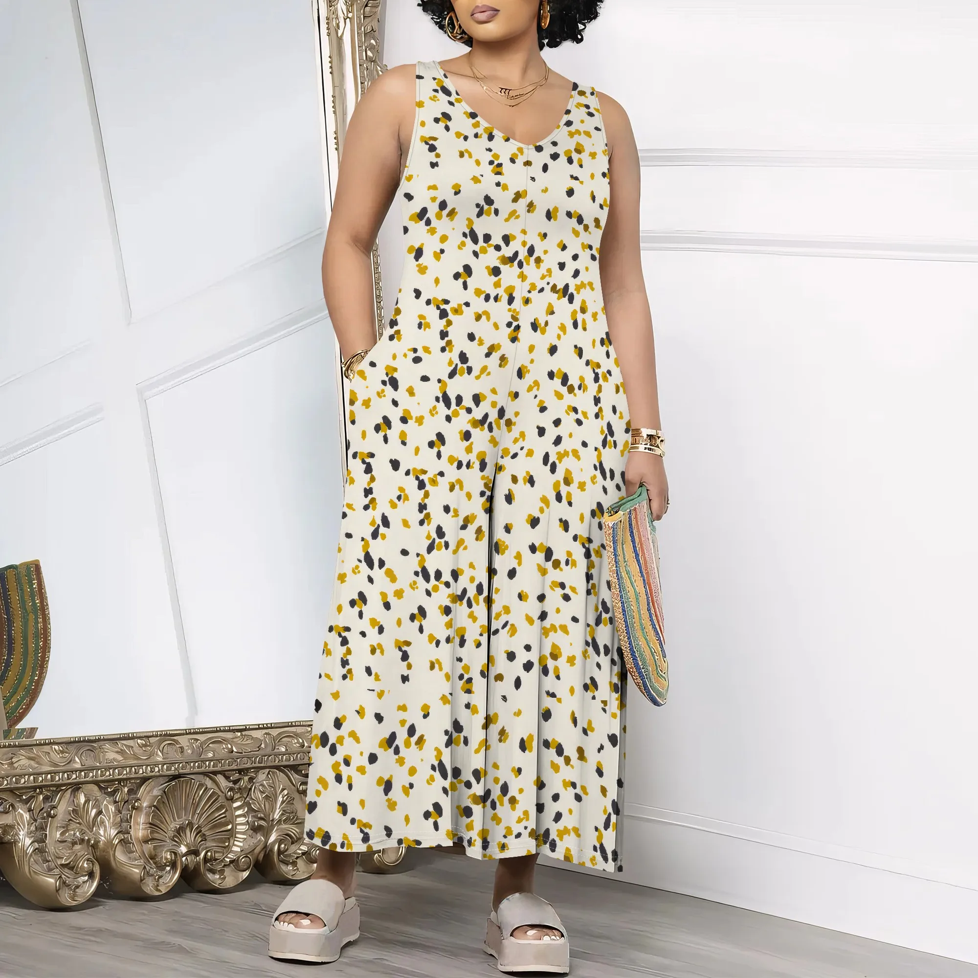 Abiti da donna Abiti estivi da donna 2025 Abiti maxi da donna 2025 Stampa floreale senza maniche Primavera