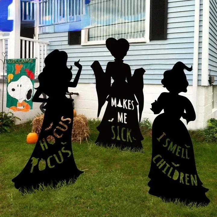 Halloween witch card outdoor courtyard garden holiday decoration atmosphere layout props