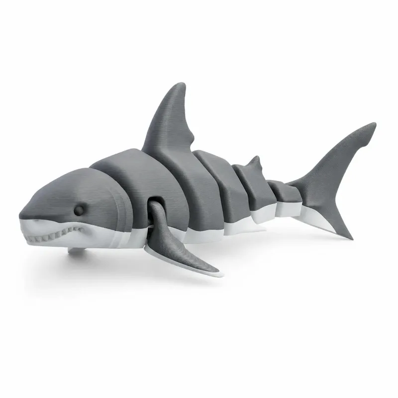 3D Printed Marine Animal Ornament Simulation Shark Killer Whale Sawfish Beluga Model Home Desktop Decoration Creative Gift for F - view 6