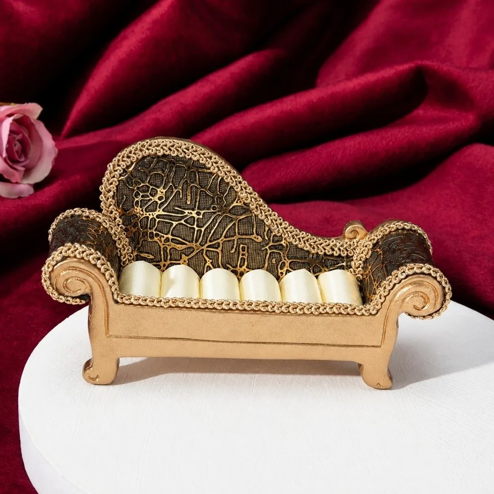 Luxury Sofa Model Ring Storage Box Multifunction Creative Furniture Model European Portable Organizer for Rings Jewelry Store