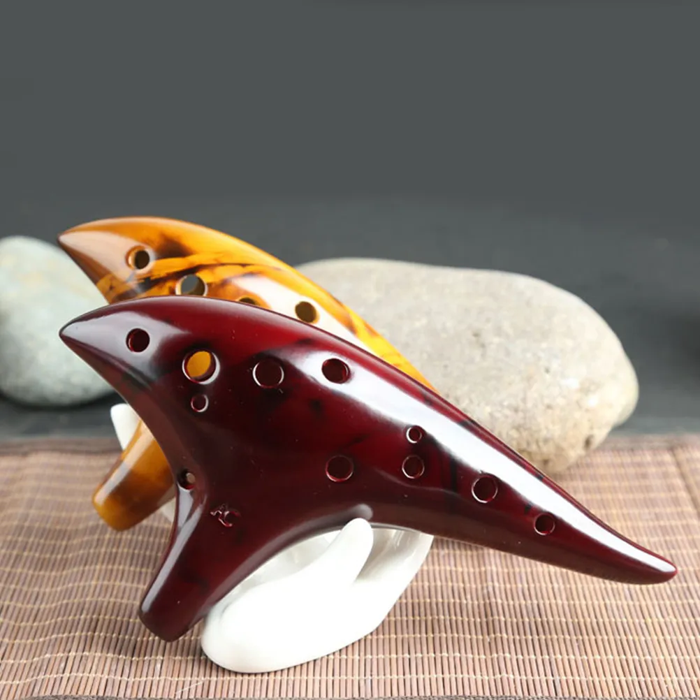 C Key Alto 12 Hole Ocarina Handmade Ceramic Flute Beginner Friendly Professional Grade Easy Carry Comfortable Grip Sensitive