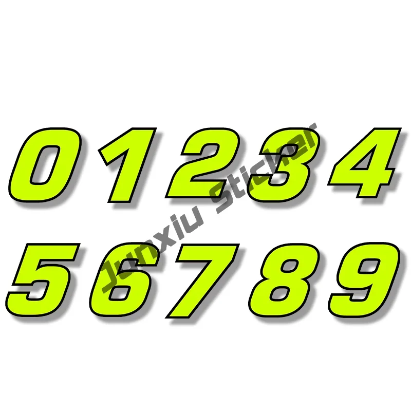 

Vinyl Die Cut Number Reflective Decal Number / Letter Sticker for Car Bike Truck Laptop Motorcycle Helmet Sticker Accessories KK