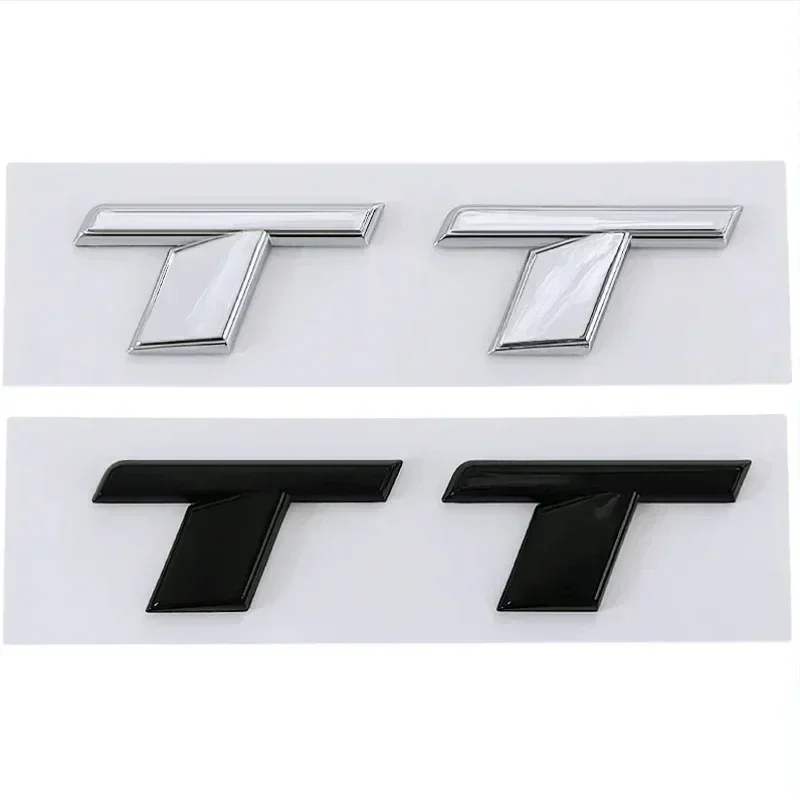 3D ABS Chrome Black TT Logo Car Rear Trunk Emblem Badge Sticker Decals for Audi TT RS MK1 8N 8J MK3 8S MK2 Accessories