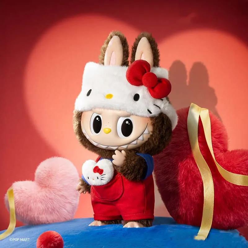 

New POP MART Original Labubu Hello Kitty Vinyl Figurine Blind Box Cartoon Anime Figure Mystery Box Desktop Toy Birthday Gift