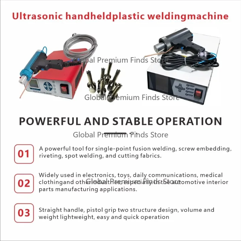 New High Quality 220V 20kHz CGSONIC Ultrasonic Welding Machine Plastic Car Door Panel Porta-ble Handheld Ultrasonic Spot Welder