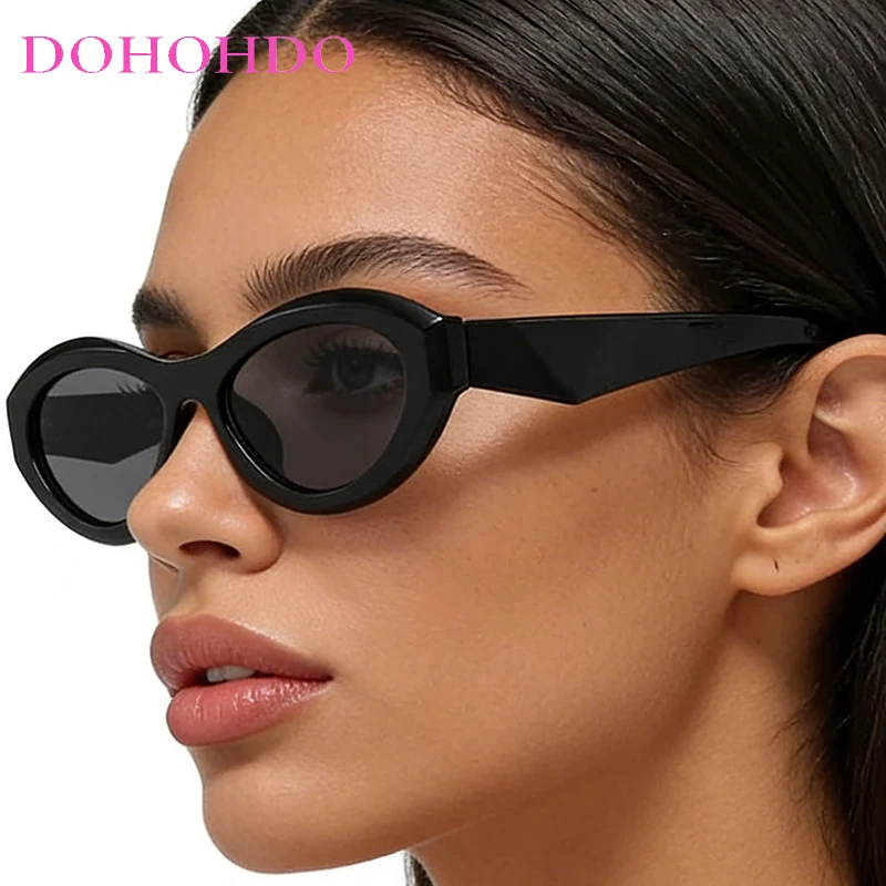 

New Vintage Cat Eye Sunglasses Retro Small Frame Sunglasses Trendy 2000s Shades Fashion Y2K Accessories Protection Eyewear UV400