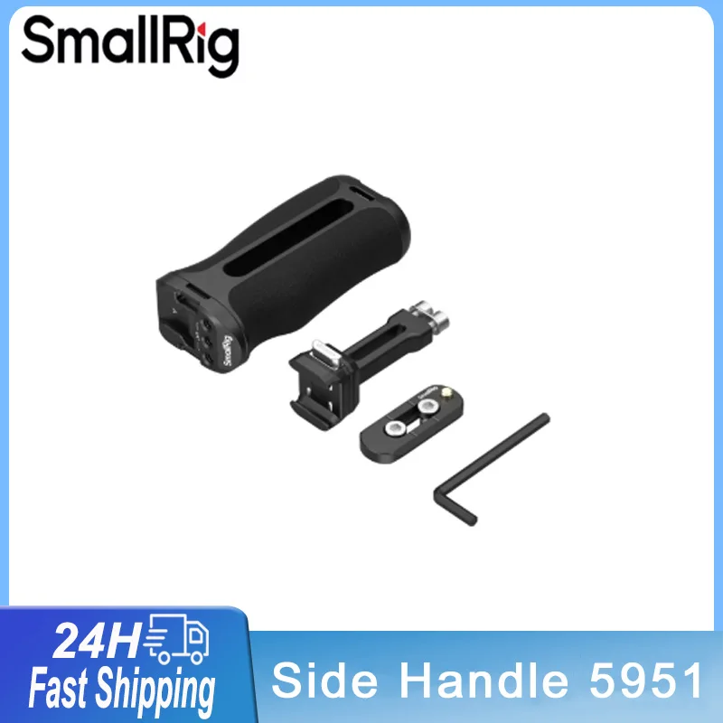 

Боковая рукоятка SmallRig HawkLock с быстрым креплением/креплением на винт, вертикальная регулировка 43 мм, нагрузка до 10 кг, 5950/5951