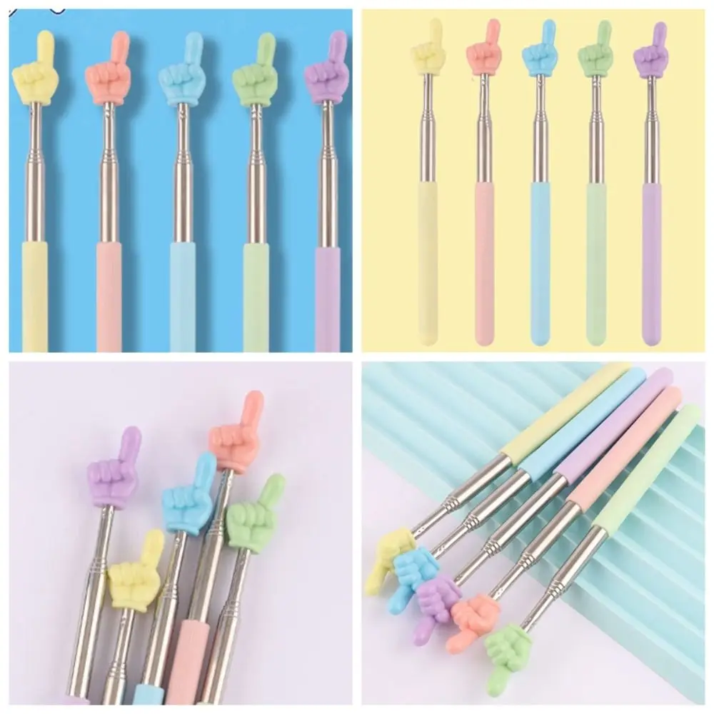 Retractable Reading Guide Pointer Anti-slip Telescopic Teaching Pointer Stick Multi-functional Finger Shape