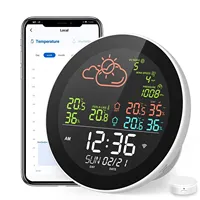 RSH Tuya Smart WiFi Digital Wireless Weather Station with Clock Air Pressure UV Wind Speed Temperature and Humidity Sensor