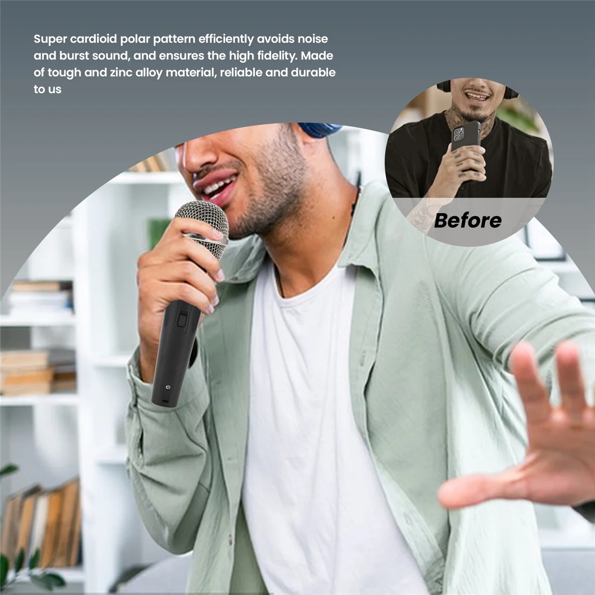 Karaoke Microphone MIC Handheld Dynamic Wired Dynamic Clear Voice_BSH