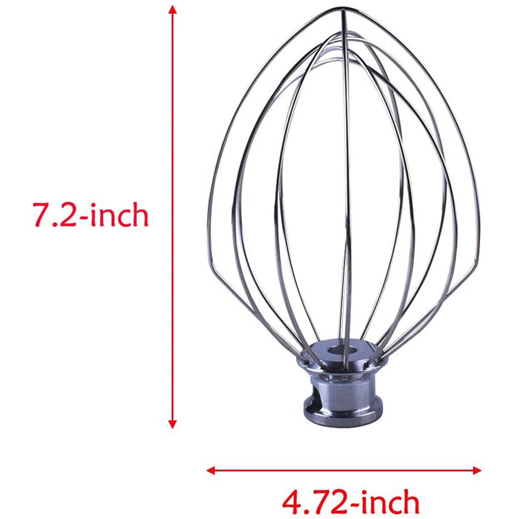 

ABUN-4X Wire Whip Attachment For Tilt-Head Stand Mixer For Kitchenaid K5AWW 5 Quart KSM50, KSM5 Egg Cream Stirrer Accessories
