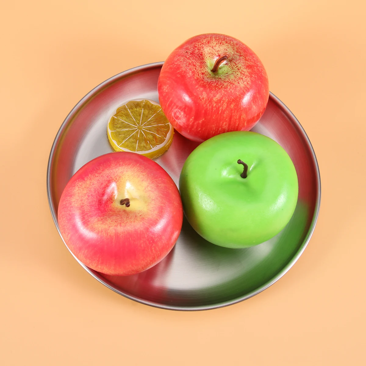 

304 Stainless Steel 20cm Round Korean Style Barbecue Plate Flat Fruit Snack Plate Lightweight Metal Camping Food Tray