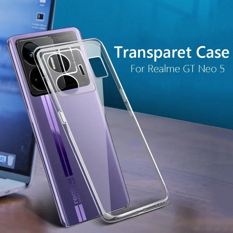 For Realme GT Neo 5 Case Simple Slim Soft TPU Clear Transparent Phone Case On For Realme GT Neo 5 Neo5 SE 240W 5G Cover