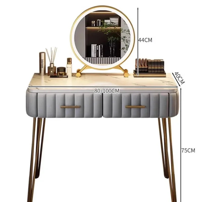 Tocador nórdico De lujo con espejo, mueble sencillo con cajones para almacenamiento De Maquillaje, dormitorio