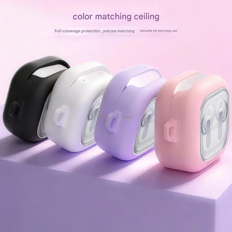 capa-protetora-fone-ouvido-silicone-manga-transparente-para-botoes-4-buds4-caixa-carregamento