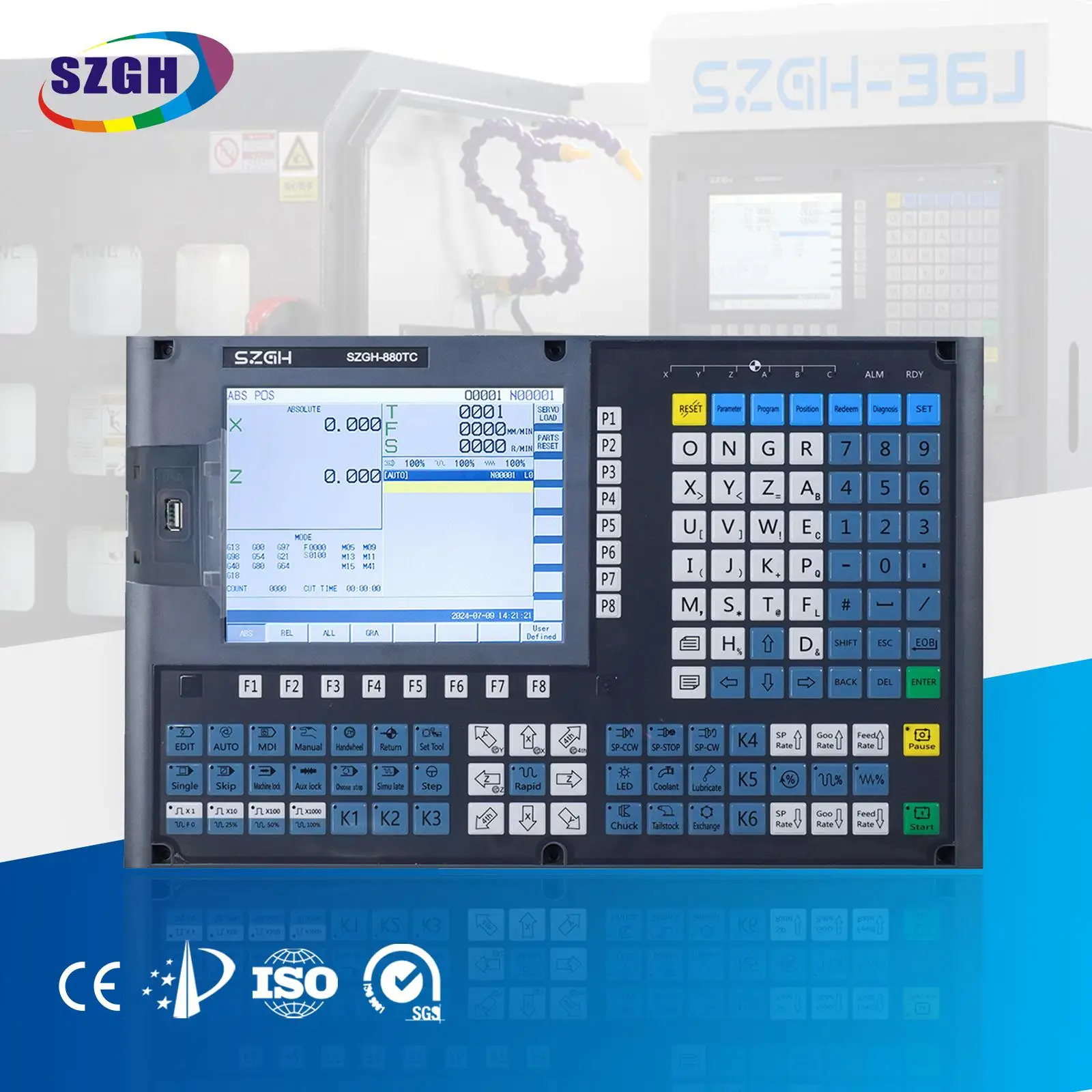 Newest Model CNC Controller Support Auto Change Tool Position Feedback for Lathe Machine 2axis CNC Controller Complete Kit